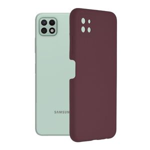 Husa samsung galaxy a22 5g din silicon moale, techsuit soft edge - plum violet