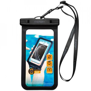Husa subacvatica telefon Spigen A600, carcasa waterproof 6.4", negru