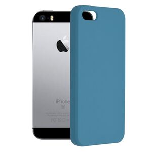 Husa iphone 5 / 5s din silicon moale, techsuit soft edge - denim blue