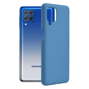 Husa samsung galaxy f62 / m62 din silicon moale, techsuit soft edge - denim blue