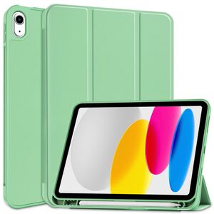 Husa iPad 10 2022 10.9 inch cu suport Apple Pen si functie stand, mint green