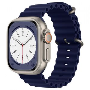 Curea Apple Watch 1 / 2 / 3 / 4 / 5 / 6 / 7 / 8 / SE / Ultra (42 mm / 44 mm / 45 mm / 49 mm) Techsuit, albastru, W038