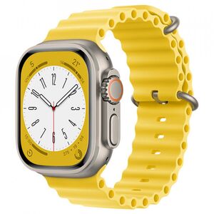 Curea Apple Watch 1 / 2 / 3 / 4 / 5 / 6 / 7 / 8 / SE / Ultra (42 mm / 44 mm / 45 mm / 49 mm), galben, W038