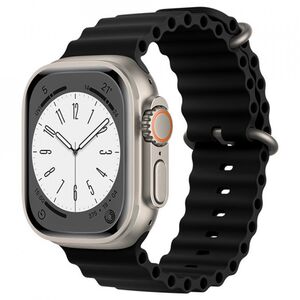 Curea Apple Watch 1 / 2 / 3 / 4 / 5 / 6 / 7 / 8 / SE / Ultra (42 mm / 44 mm / 45 mm / 49 mm), negru, W038