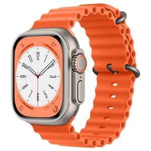 Curea Apple Watch 1 / 2 / 3 / 4 / 5 / 6 / 7 / 8 / SE / Ultra (42 mm / 44 mm / 45 mm / 49 mm) Techsuit, portocaliu, W038