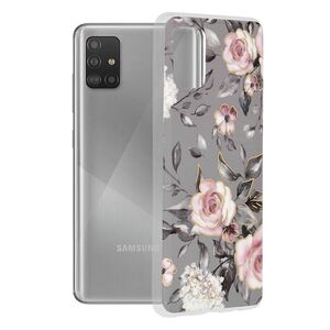 Husa samsung galaxy a51 4g marble series, techsuit - bloom of ruth gray