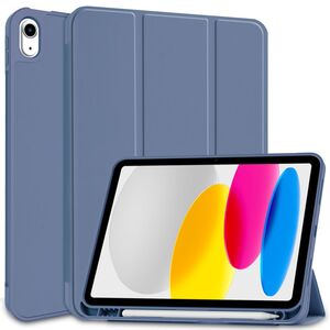 Husa iPad 10 2022 10.9 inch cu suport Apple Pen si functie stand, Albastru