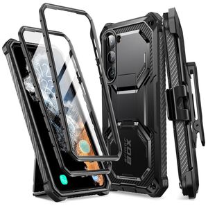 Set 2 carcase 360 grade pentru Samsung Galaxy S23+ Plus Supcase i-Blason Armorbox  , Protectie display, Negru