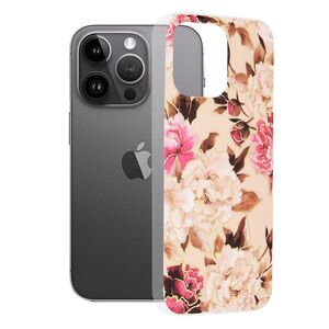 Husa apple iphone 14 pro max marble series, techsuit - mary berry nude