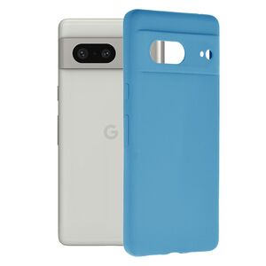 Husa google pixel 7 din silicon moale, techsuit soft edge - albastru
