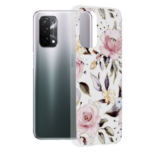 Husa oppo a54 5g / a74 5g / oneplus nord n200 5g marble series, techsuit - chloe white