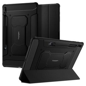 Husa Samsung Galaxy Tab S8, Tab S7 Spigen Rugged Armor Pro, negru