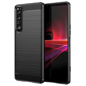 Husa Sony Xperia 1 IV Techsuit Carbon Silicone, negru