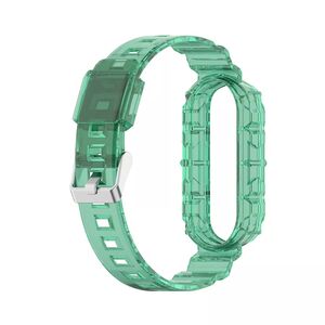 Techsuit - watchband (w017) - xiaomi mi band 5 / 5 nfc / 6 / 6 nfc / amazfit band 5 - dark green