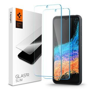 [Pachet 2x] Folie sticla Samsung Galaxy Xcover6 Pro Spigen Glas.tR Slim, clear