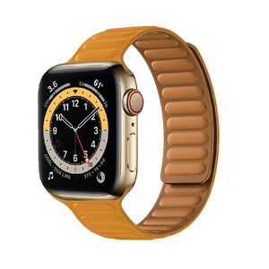 Curea Apple Watch 1 / 2 / 3 / 4 / 5 / 6 / 7 / 8 / SE / Ultra (42 mm / 44 mm / 45 mm / 49 mm) pentru dama Techsuit, portocaliu, W035