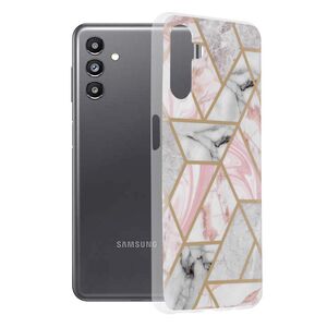 Husa samsung galaxy a13 5g / a04s marble series, techsuit - pink hex