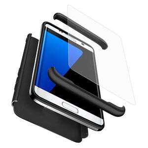 [Pachet 360°] Husa + folie Samsung Galaxy S7 Edge GKK Original, negru