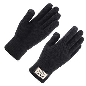 Manusi sport de iarna, Compatibile Touchscreen, Marime universala - negru