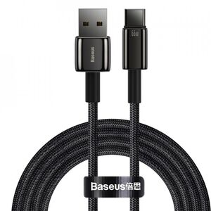 Cablu de date USB la Type-C Baseus, 66W, 2m, negru, CATWJ-C01