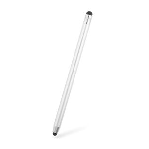 Stylus pen Techsuit, 2in1 universal, Android, iOS, aluminiu, argintiu