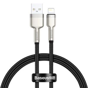 Cablu de date Baseus, USB la Lightning, 2.4A, 2m, negru