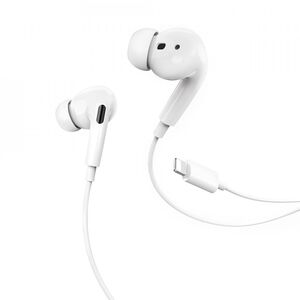 Casti in-ear cu fir Bluetooth Lightning Hoco M1 Pro, 1.2m, alb