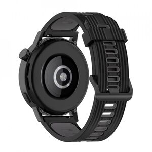 Curea smartwatch samsung galaxy watch 4, galaxy watch active 1 / 2 (40 mm / 44 mm), huawei watch gt / gt 2 / gt 3 (42 mm), techsuit w002 - negru
