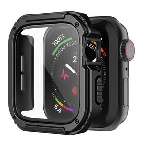 [Pachet 360°] Husa + folie Apple Watch 1 / 2 / 3 (42mm) Lito Armor S+, negru