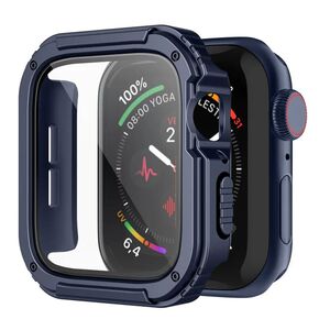 [Pachet 360°] Husa + folie Apple Watch 7 / 8 (45mm) Lito Armor S+, albastru