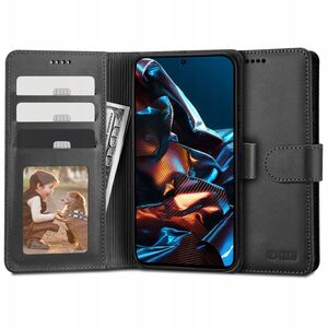 Husa pentru Xiaomi Redmi Note 12 Pro 5G sau Poco X5 Pro 5G Wallet tip carte, negru