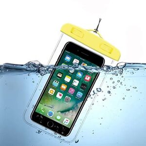 Husa waterproof impermeabila telefon 6.5" Techsuit, galben