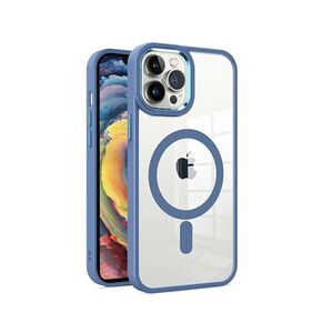 Husa magsafe pro - iphone 13 pro - blue, transparent