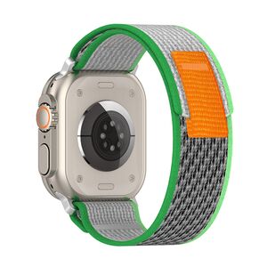 Curea ceas - watchband (w039) - Apple Watch 1 / 2 / 3 / 4 / 5 / 6 / 7 / 8 / SE / SE 2 (38 mm / 40 mm / 41 mm) - verde, gri