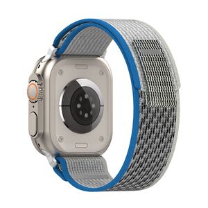 Curea ceas - watchband (w039) - Apple Watch 1 / 2 / 3 / 4 / 5 / 6 / 7 / 8 / SE / SE 2 / Ultra (42 mm / 44 mm / 45 mm / 49 mm) - blue,gri