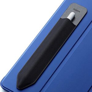 Suport stylus pen Esr - pentru Apple Pen 1st si 2nd gen, PU leather, lycra, cu adeziv, negru