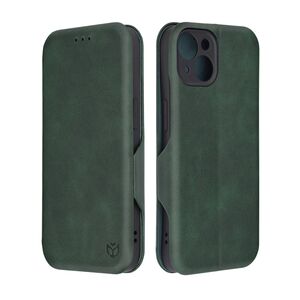 Husa iPhone 14 tip carte - safe wallet plus magnetic - green