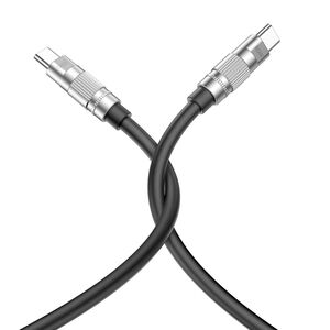 XO cablu fast charge PD 60W NB-Q226B de la USB-C la USB-C, lungime 1.2m, incarcare si transfer fisiere, negru