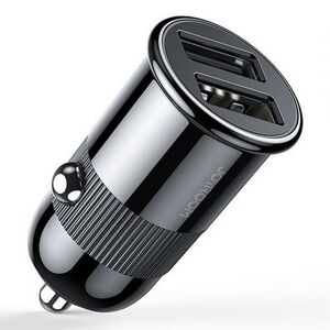 Incarcator auto JoyRoom - mini Car Charger (C-A06) - Dual USB, Fast Charging 3.1A, 15W - negru