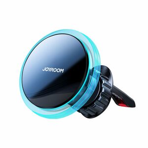 Suport auto pentru telefon cu incarcare wireless JoyRoom Magnetic Grip cu lumina ambientala, pentru grila de ventilatie, negru