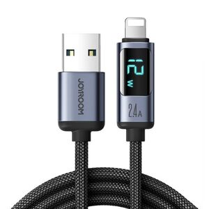 Cablu de date si incarcare JoyRoom (S-AL012A16) - USB la Lightning, Fast Charging 2.4A, 480Mbps, 1.2m - negru