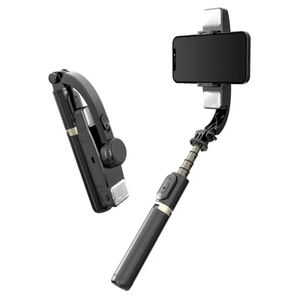 Selfie stick trepied Bluetooth cu lumini LED Techsuit Q08D, 75cm
