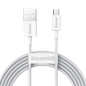 Cablu de date si incarcare Baseus - data cable superior series - de la Usb la USB Type-C, 65w, 2m - alb