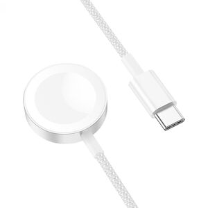 Incarcator fara fir Apple Watch Hoco CW46, 1.2m, alb