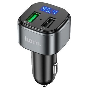 Modulator FM / incarcator auto, Bluetooth FM USB 18W QC3.0 Hoco E67, negru