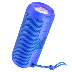 Boxa portabila Bluetooth Hoco BS48, Bluetooth 5.1, FM, TF Card, U Disk, RGB Lights, 10W, 1200mAh, albastru