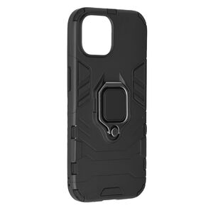 Husa iPhone 15 Techsuit cu inel Silicone Shield, negru
