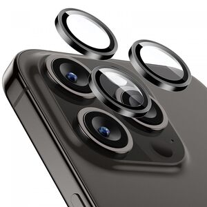 Folie sticla camera iPhone 15 Pro, 15 Pro Max ESR Armorite Camera Lens Protectors, negru
