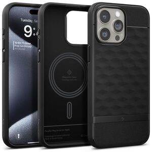 Husa iPhone 15 Pro Spigen Caseology Parallax MagSafe, matte black