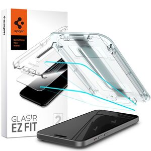 [Pachet 2x] Folie iPhone 15 Plus Spigen Glas.tR EZ Fit, transparenta